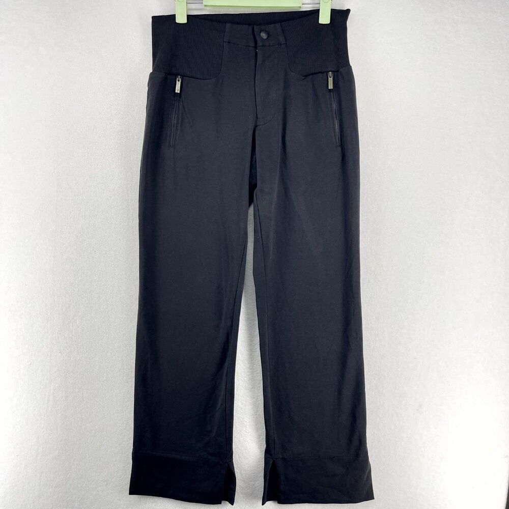 Adidas Y-3 Yohui Yamamoto Embroidered Zipped Yoga Pants‎ Ladies Size M Black